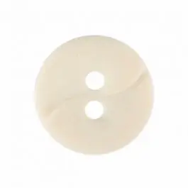 Neu kleiner Polyamidknopf mit einer Welle und zwei Löchern – Größe: 13mm – Farbe: beige – Art.Nr. 225801