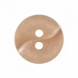 Nur Für Kurze Zeit kleiner Polyamidknopf mit einer Welle und zwei Löchern – Größe: 13mm – Farbe: beige – Art.Nr. 225802