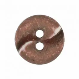 kleiner Polyamidknopf mit einer Welle und zwei Löchern – Größe: 13mm – Farbe: braun – Art.Nr. 225803 Gratis Versand