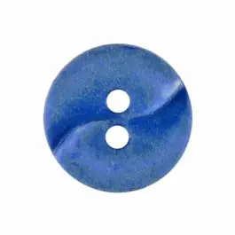 Schneller Versand kleiner Polyamidknopf mit einer Welle und zwei Löchern – Größe: 13mm – Farbe: blau – Art.Nr. 225808