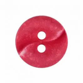 kleiner Polyamidknopf mit einer Welle und zwei Löchern – Größe: 13mm – Farbe: rot – Art.Nr. 225820 Kracherpreis