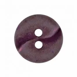 Rabatt kleiner Polyamidknopf mit einer Welle und zwei Löchern – Größe: 13mm – Farbe: weinrot – Art.Nr. 225822