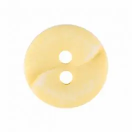 Mega-Angebot kleiner Polyamidknopf mit einer Welle und zwei Löchern – Größe: 13mm – Farbe: gelb – Art.Nr. 225825