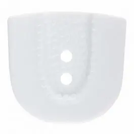 Exklusiv Polyamidknopf in Hufeisenform mit zwei Löchern – Größe: 25mm – Farbe: weiß – Art.Nr. 341331