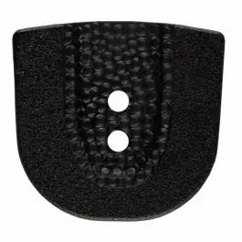 Polyamidknopf in Hufeisenform mit zwei Löchern – Größe: 30mm – Farbe: schwarz – Art.Nr. 380387 Premium
