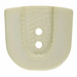 Gleich Bestellen Polyamidknopf in Hufeisenform mit zwei Löchern – Größe: 20mm – Farbe: beige – Art.Nr. 315800