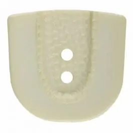 Im Trend Polyamidknopf in Hufeisenform mit zwei Löchern – Größe: 25mm – Farbe: beige – Art.Nr. 345800