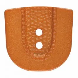 Polyamidknopf in Hufeisenform mit zwei Löchern – Größe: 30mm – Farbe: braun – Art.Nr. 385803 Highlight