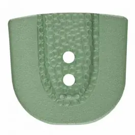 Polyamidknopf in Hufeisenform mit zwei Löchern – Größe: 30mm – Farbe: grün – Art.Nr. 385807 Exklusiv