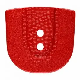 Polyamidknopf in Hufeisenform mit zwei Löchern – Größe: 25mm – Farbe: rot – Art.Nr. 345810 Neuheit
