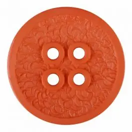 Polyamidknopf mit schmaler Kante und Oberflächenrelief mit vier Löchern – Größe: 28mm – Farbe: rosa – Art.Nr. 345834 Preisreduziert