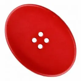 Billig ovaler Polyamidknopf mit vier Löchern – Größe: 23mm – Farbe: rot – Art.Nr. 335836