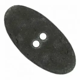 Mega-Angebot ovaler Polyamidknopf im Vintage Look mit zwei Löchern – Größe: 55mm – Farbe: schwarz – Art.Nr. 450188