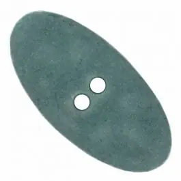 Kostenfreie Lieferung ovaler Polyamidknopf im Vintage Look mit zwei Löchern – Größe: 55mm – Farbe: blau – Art.Nr. 455804
