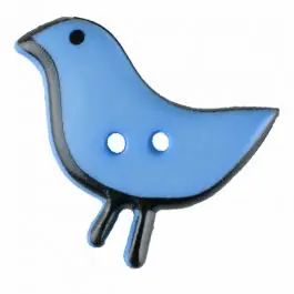 Vogelknopf Polyamid mit zwei Löchern – Größe: 20mm – Farbe: blau – Art.Nr. 311056 Must-Have
