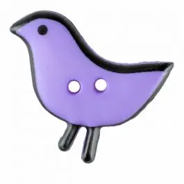 Im Trend Vogelknopf Polyamid mit zwei Löchern – Größe: 20mm – Farbe: lila – Art.Nr. 311057