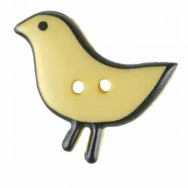 Heute Kaufen Vogelknopf Polyamid mit zwei Löchern – Größe: 20mm – Farbe: gelb – Art.Nr. 311061