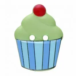 Cupcake Polyamid mit zwei Löchern – Größe: 20mm – Farbe: grün – Art.Nr. 311062 Direktkauf
