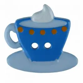 Kaffee oder Tee Polyamid mit zwei Löchern – Größe: 20mm – Farbe: blau – Art.Nr. 311077 Heute Kaufen