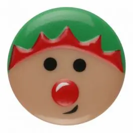 Beliebt Weihnachtsknopf Elfe Polyamid mit Öse – Größe: 18mm – Farbe: rosa – Art.Nr. 281176