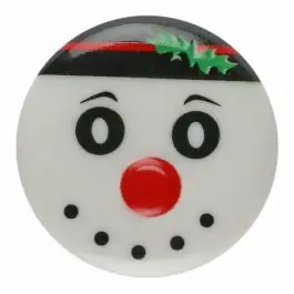 Weihnachtsknopf Schneemann Polyamid mit Öse – Größe: 15mm – Farbe: weiß – Art.Nr. 261363 Markenprodukt