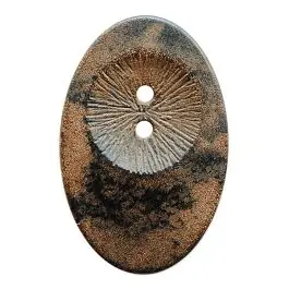 Jetzt Kaufen Holzknopf oval mit 2 Löchern – Größe: 23mm – Farbe: braun – Art.Nr.: 341389