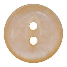 Polyesterknopf rund in glänzender Optik mit 2 Löchern – Größe: 13mm – Farbe: beige – Art.Nr.: 247801 Neuheit