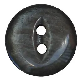 Solange Der Vorrat Reicht Polyesterknopf rund in glänzender Optik mit 2 Löchern – Größe: 13mm – Farbe: grau – Art.Nr.: 247800