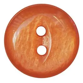 Polyesterknopf rund in glänzender Optik mit 2 Löchern – Größe: 13mm – Farbe: terrakotta – Art.Nr.: 247802 Kostenfreie Lieferung