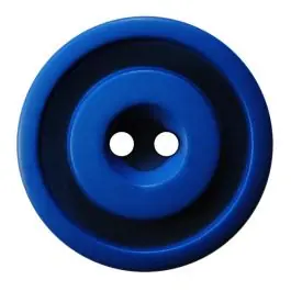 Preisknaller Polyesterknopf rund in zweifarbiger, matter Optik mit 2 Löchern – Größe: 20mm – Farbe: blau – Art.Nr.: 337804