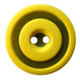 Polyesterknopf rund in zweifarbiger, matter Optik mit 2 Löchern – Größe: 20mm – Farbe: gelb – Art.Nr.: 337811 Must-Have