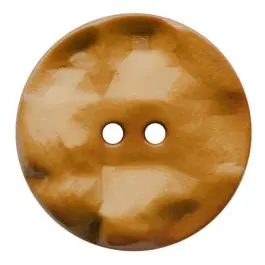 Solange Der Vorrat Reicht Polyamidknopf rund mit hügeliger Oberfläche und 2 Löchern – Größe: 25mm – Farbe: hellbraun – Art.Nr.: 347813