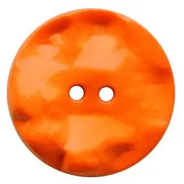 Polyamidknopf rund mit hügeliger Oberfläche und 2 Löchern – Größe: 25mm – Farbe: orange – Art.Nr.: 347823 Großhandel