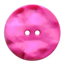 Polyamidknopf rund mit hügeliger Oberfläche und 2 Löchern – Größe: 25mm – Farbe: pink – Art.Nr.: 347820 Ausverkauf