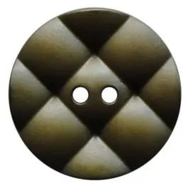 Polyamidknopf rund mit kissenförmiger Oberfläche und 2 Löchern – Größe: 18mm – Farbe: khaki – Art.Nr.: 317844 Top-Preis
