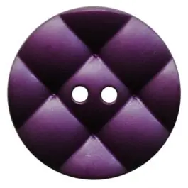 Gratis Versand Polyamidknopf rund mit kissenförmiger Oberfläche und 2 Löchern – Größe: 23mm – Farbe: lila – Art.Nr.: 347842