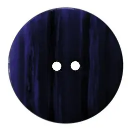 Highlight Polyesterknopf rund in glänzender Optik mit feiner Struktur und 2 Löchern – Größe: 28mm – Farbe: dunkelblau – Art.Nr.: 387840