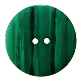 Geld-Zurück-Garantie Polyesterknopf rund in glänzender Optik mit feiner Struktur und 2 Löchern – Größe: 28mm – Farbe: grün – Art.Nr.: 387842