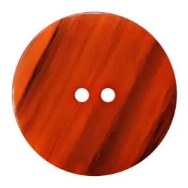 Polyesterknopf rund in glänzender Optik mit feiner Struktur und 2 Löchern – Größe: 18mm – Farbe: orange – Art.Nr.: 317835 Kracherpreis