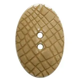 Polyamidknopf oval im „Vintage Look“, mit feiner Struktur und 2 Löchern – Größe: 20mm – Farbe: beige – Art.Nr.: 317801 Highlight