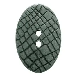Polyamidknopf oval im „Vintage Look“, mit feiner Struktur und 2 Löchern – Größe: 20mm – Farbe: grau – Art.Nr.: 317800 Online Kaufen