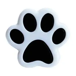 Kinderknopf Polyamid in Form einer Pfote mit Öse – Größe: 18mm – Farbe: weiß – Art.Nr.: 281213 Finale Aktion