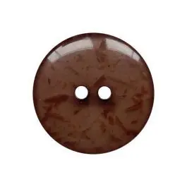 Polyesterknopf rund mit 2 Löchern – Größe: 23mm – Farbe: braun – Art.Nr.: 343001 Letzte Chance