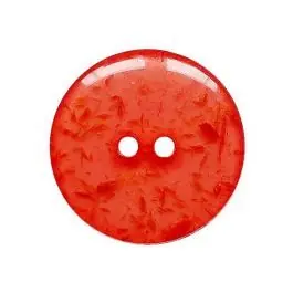 Geprüft Polyesterknopf rund mit 2 Löchern – Größe: 23mm – Farbe: rot – Art.Nr.: 343008