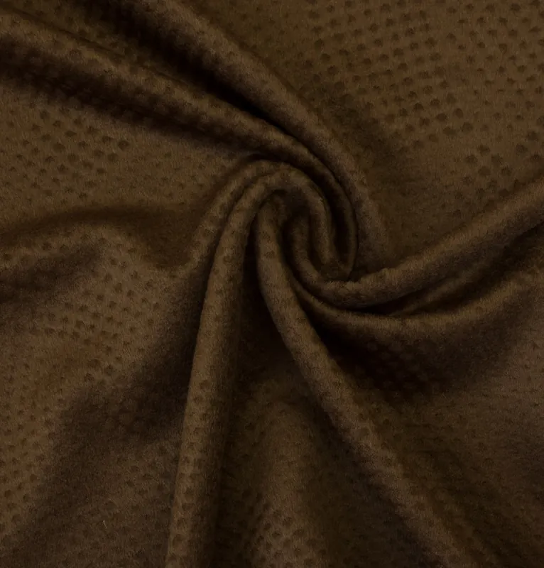 Wollstoff, Mantelvelour, dunkelbraun, Webstruktur Gratis Versand