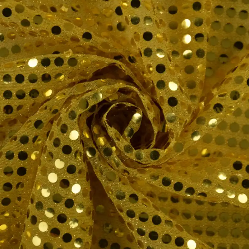 Paillettenstoff, gold, Glanzeffekt, uni Top-Preis