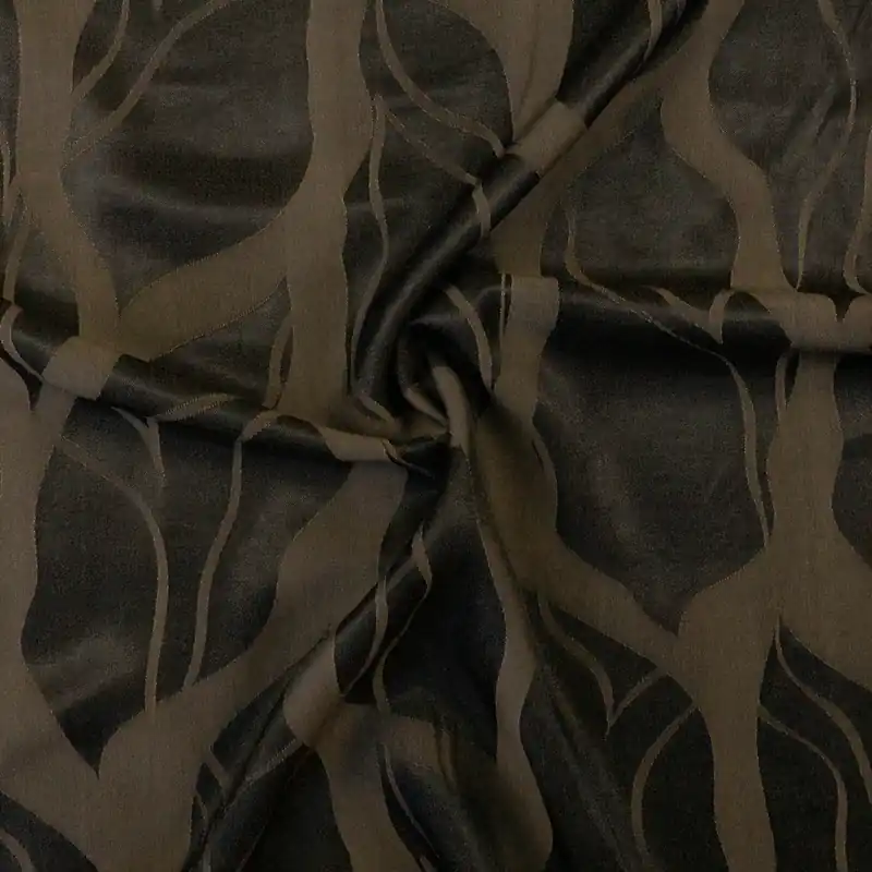 Viskosestoff, Jacquard, brauntöne, grafisch gemustert Top-Preis