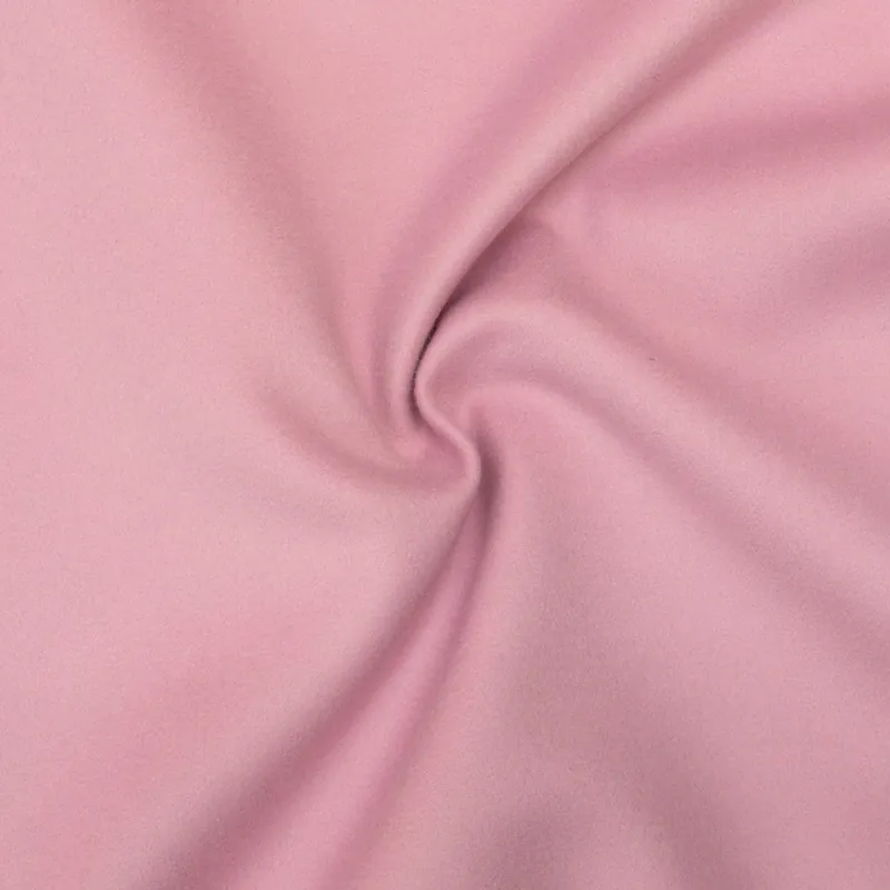 Handgefertigt Wollstoff, Mantelvelour, rosa, uni