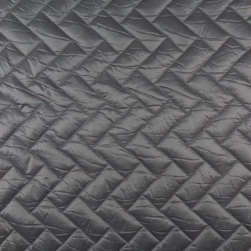 Steppstoff, Double Face, grau, uni, grafisch gemustert Kracherpreis