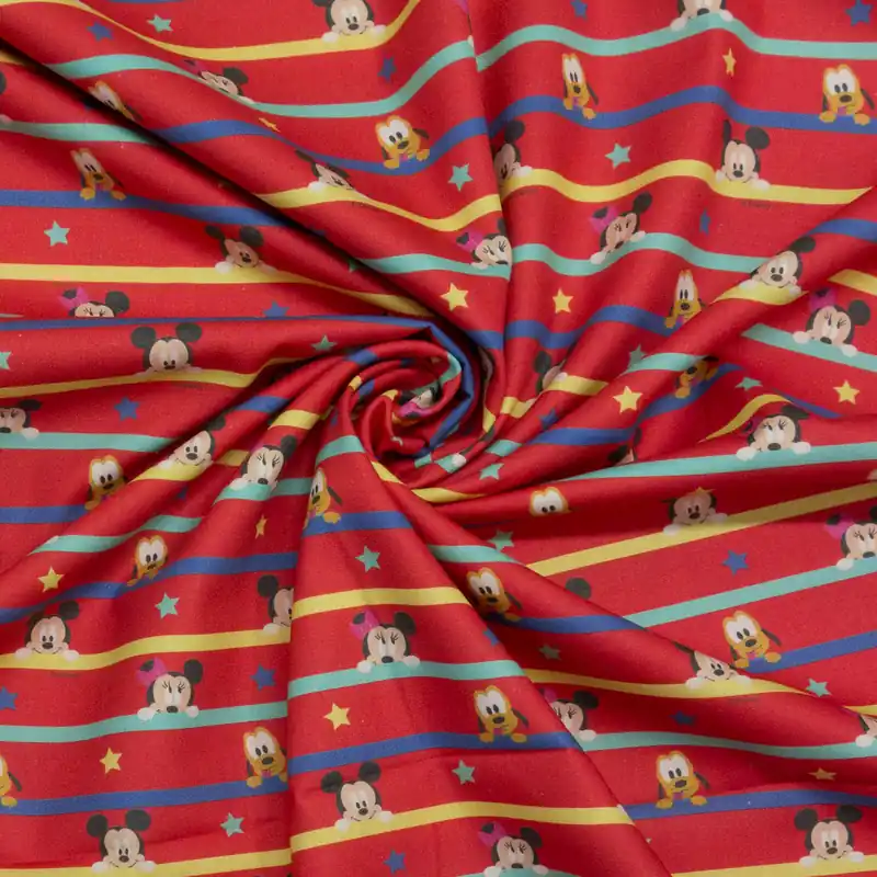 Baumwollstoff, Popeline, rot, gelb, blau, schwarz, Filmmotive Top-Seller